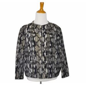 Piazza Sempione Avant Garde Evening Jacket Silk Black Graphic Artsy Women 12